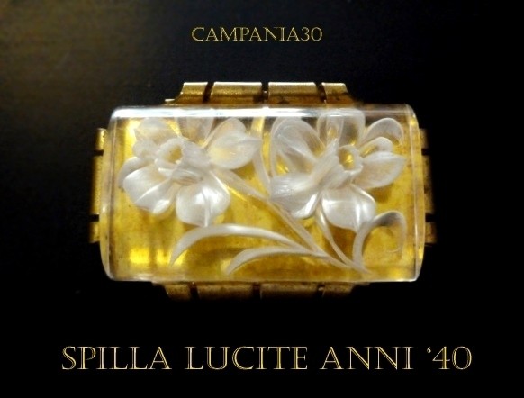 SB350 - SPILLA LUCITE FLOWERS ANNI '40 - LE COLLEZIONI  DI CAMPANIA30
