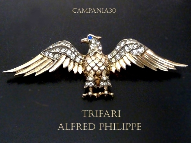 SB1065 - SPILLA AQUILA TRIFARI ALFRED PHILIPPE ANNI '40 - LE COLLEZIONI  DI CAMPANIA30