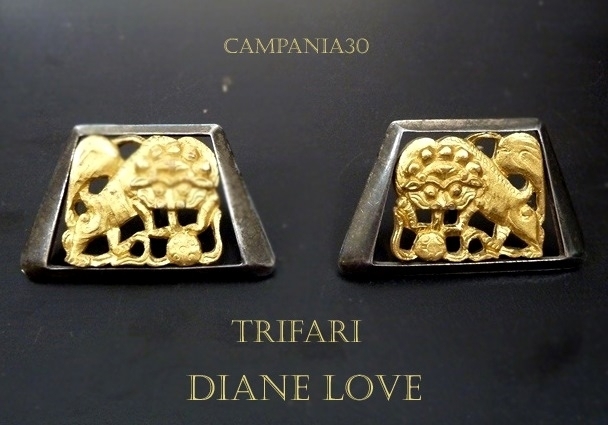 OE103 - ORECCHINI TRIFARI LEONE DIANE LOVE 1971 - LE COLLEZIONI  DI CAMPANIA30