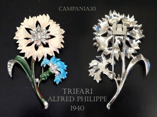 SB1252 - SPILLA FIORE TRIFARI ALFRED PHILIPPE 1940 - LE COLLEZIONI  DI CAMPANIA30