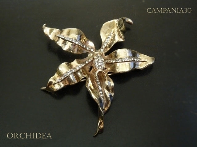 SB1341 - SPILLA ORCHIDEA "TRIFARI "ANNI '40 - LE COLLEZIONI  DI CAMPANIA30