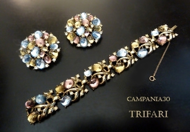 BB376 -  BRACCIALE CON ORECCHINI TRIFARI ANNI '50 - LE COLLEZIONI  DI CAMPANIA30