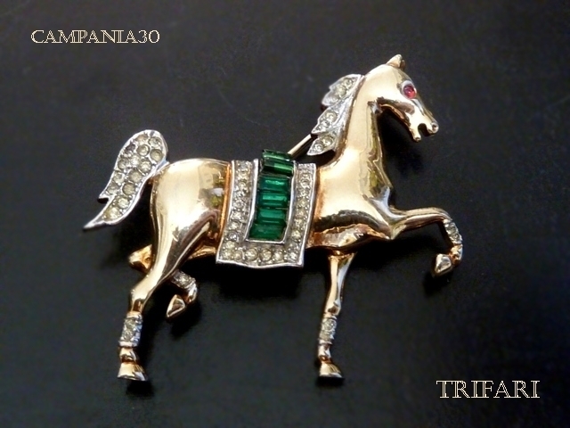 SB1529 -  SPILLA CAVALLO TRIFARI ALFRED PHILIPPE ANNI '40 - LE COLLEZIONI  DI CAMPANIA30