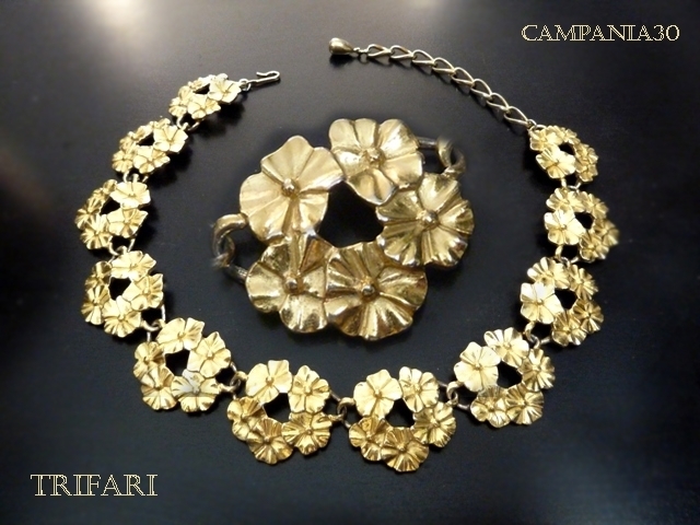 CN607 - COLLIER TRIFARI FLOWERS ANNI 80 - LE COLLEZIONI  DI CAMPANIA30