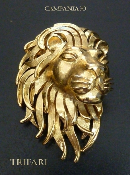 SB1587 - SPILLA TESTA LEONE TRIFARI ANNI '60 - LE COLLEZIONI  DI CAMPANIA30