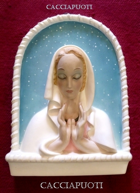 CRE59 - GRANDE PLACCA MADONNA GUIDO CACCIAPUOTI ANNI '50 - LE COLLEZIONI  DI CAMPANIA30