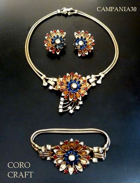 PS257 - RARA PARURE CORO ADOLPH KATZ  IN STERLING ANNI' 40 - LE COLLEZIONI  DI CAMPANIA30