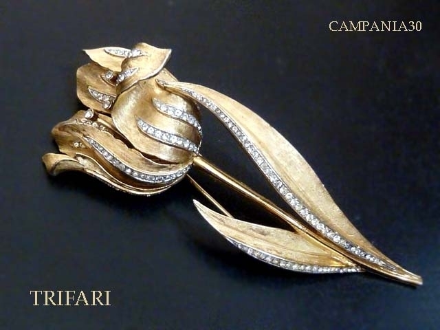 SB1681- RARISSIMA SPILLA "TRIFARI" TULIP PIN  1964 - LE COLLEZIONI  DI CAMPANIA30