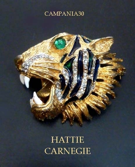 SB1701 - SPILLA TESTA DI TIGRE "HATTIE CARNEGIE" ANNI '60 - LE COLLEZIONI  DI CAMPANIA30