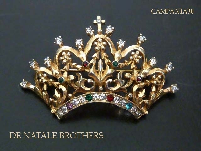SB1715 - SPILLA CORONA " DE NATALE BROTHERS" ANNI '50 - LE COLLEZIONI  DI CAMPANIA30