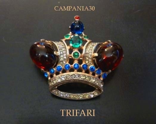 SB1728 - SPILLA CORONA GRANDE "TRIFARI" ALFRED PHILIPPE 1944 - LE COLLEZIONI  DI CAMPANIA30