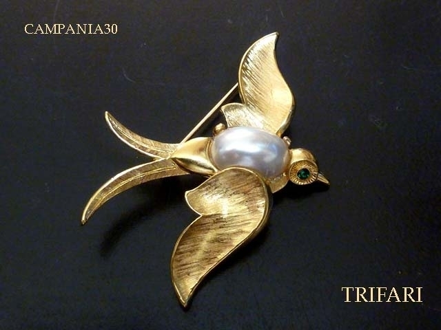 SB1757 -  SPILLA TRIFARI "RONDINE" ANNI '50 - LE COLLEZIONI  DI CAMPANIA30