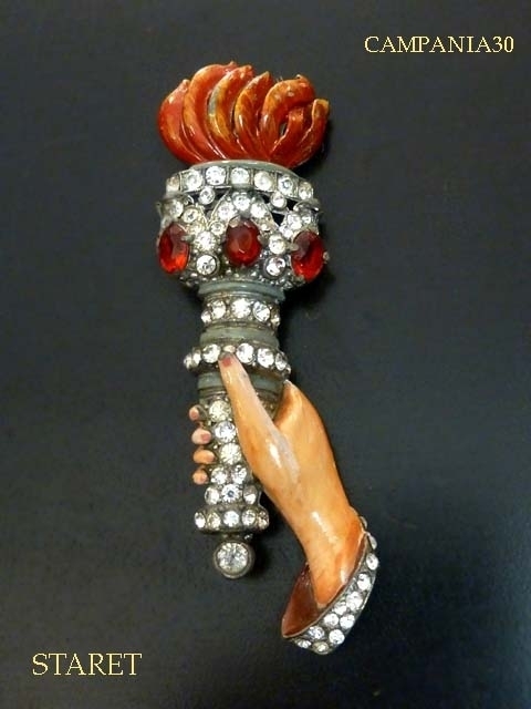 SB1762 - SPILLA "STARET" LIBERTY TORCH ANNI '40 - LE COLLEZIONI  DI CAMPANIA30