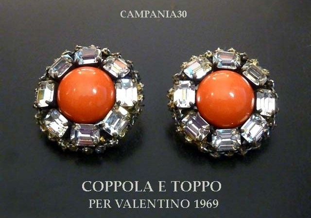 OE168 - ORECCHINI "COPPOLA E TOPPO" PER VALENTINO 1969 - LE COLLEZIONI  DI CAMPANIA30