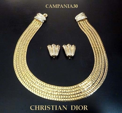 CN734 - COLLANA CON ORECCHINI "CHRISTIAN DIOR" ANNI '80 - LE COLLEZIONI  DI CAMPANIA30
