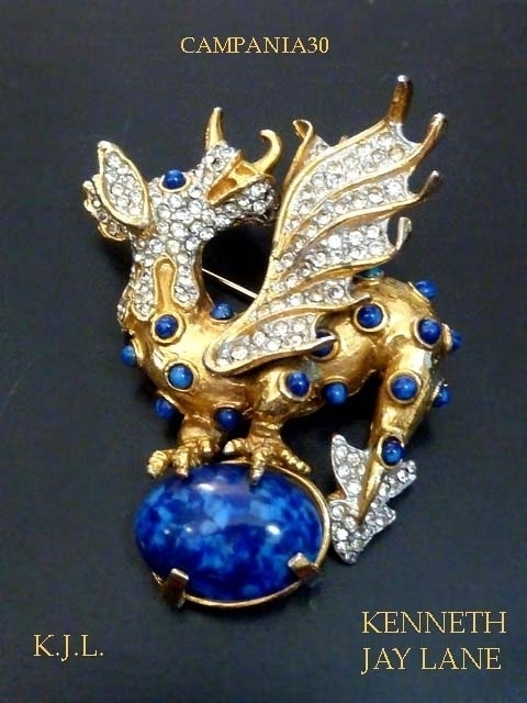 SB1825 - RARA SPILLA DRAGO "KENNETH JAY LANE" ANNI '60 - LE COLLEZIONI  DI CAMPANIA30