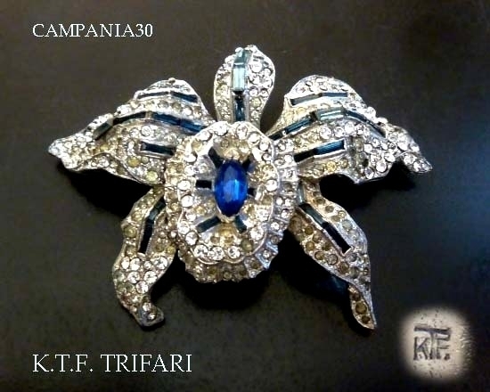 SB1852 - SPILLA ORCHIDEA "KTF TRIFARI" ANNI '40 - LE COLLEZIONI  DI CAMPANIA30