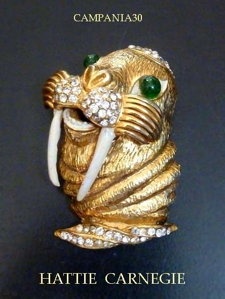 SB1861 - SPILLA TRICHECO "HATTIE CARNEGIE" ANNI '60 - LE COLLEZIONI  DI CAMPANIA30