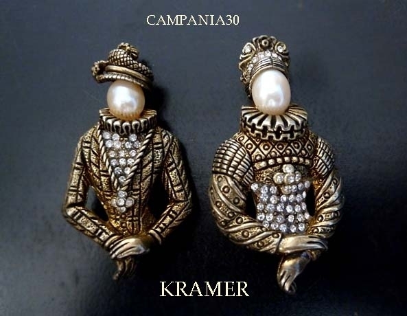 SB1870 - COPPIA DI SPILLE "ISABELLA E FERDINANDO D'ARGONA" KRAMER ANNI '60 - LE COLLEZIONI  DI CAMPANIA30